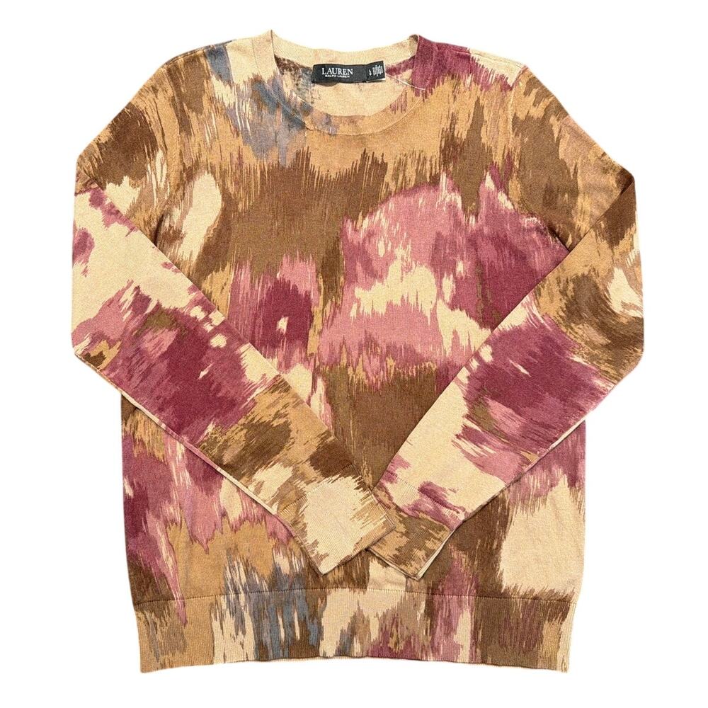 Lauren Ralph Lauren Abstract Print Crewneck Sweater, Women’s Size Large